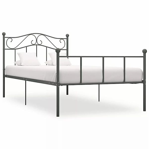 Bettgestell Grau Metall 90×200 Cm günstig online kaufen
