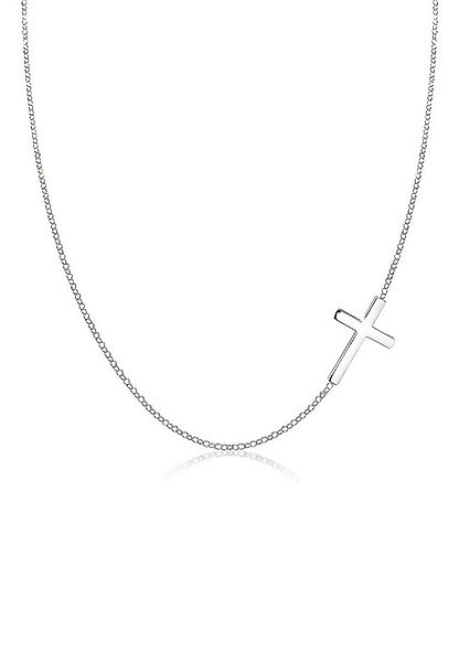 Elli Kette mit Anhänger mit Kreuz Schlicht 925 Sterling Silber, Kreuz günstig online kaufen