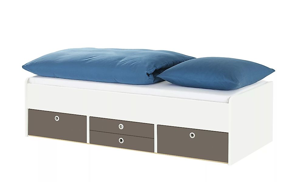 Schubkastenbett  Grow Up - weiß - 127 cm - 54,5 cm - Betten > Bettgestelle günstig online kaufen