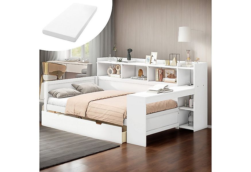 REDOM Schlafsofa Daybett,Funktionsbett,Stauraumbett, Tagesbett mit Schreibt günstig online kaufen