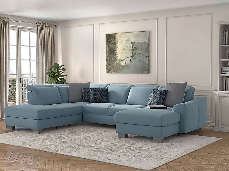 sit&more Wohnlandschaft »Dundee U-Form« mit Federkern und Edelstahlfüßen, w günstig online kaufen