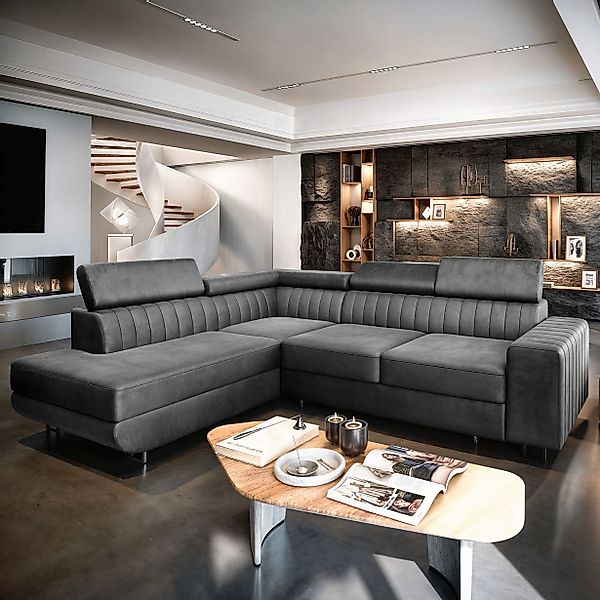 Masseno Ecksofa NOLA mit Schlaffunktion L-Form, günstig online kaufen