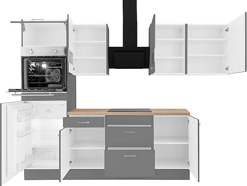 OPTIFIT Winkelküche "Parma", mit E-Geräten, Stellbreite 285 x 175 cm günstig online kaufen