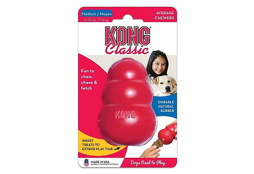 KONG Kauspielzeug KONG Classic M, rot, Kauspielzeug aus Naturkautschuk für günstig online kaufen