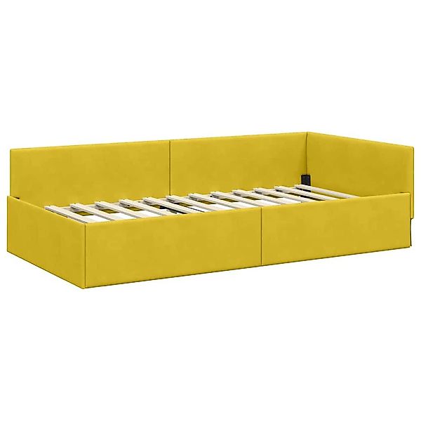 vidaXL Bett Eckbettgestell Gelb 80 x günstig online kaufen