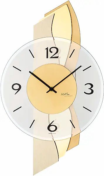 AMS Wanduhr »W9669«, Made in Germany,Holz,Wohnzimmer,Esszimmer,Küche,Arbeit günstig online kaufen