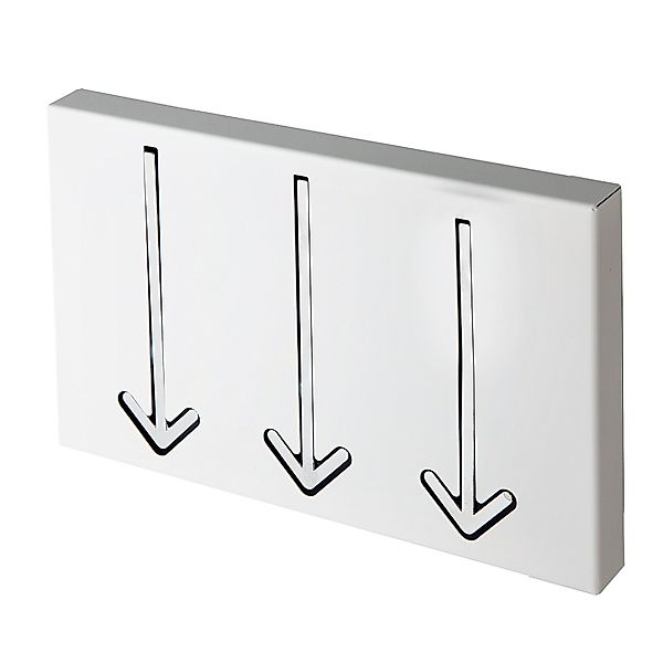riess-ambiente Wandgarderobe ARROW 30cm weiß, Garderobenpaneel · mit 3 Hake günstig online kaufen