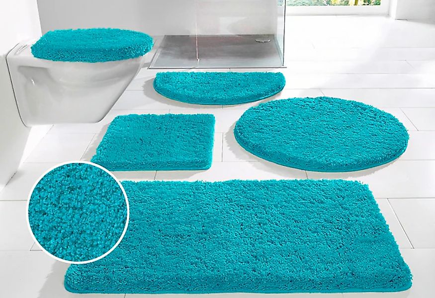 my home Badematte »Sanremo, Badvorleger, Badezimmer Teppich, sehr weich«, r günstig online kaufen
