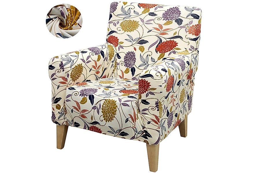 BTTO Sesselhusse Sofabezug Geblümt,Couchbezug 1 Sitzer,Sessel-Schutzhülle, günstig online kaufen