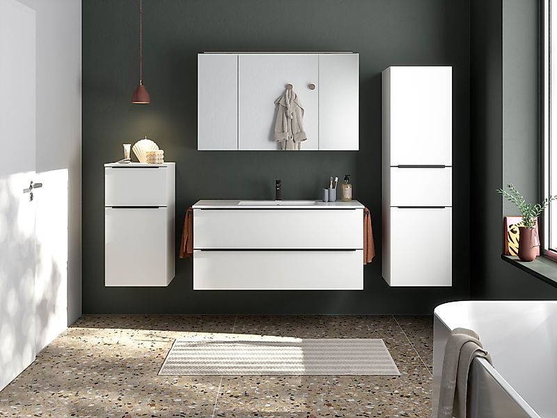 nobilia® Badmöbel-Set Levere, (4-St., vormontiert, mit günstig online kaufen