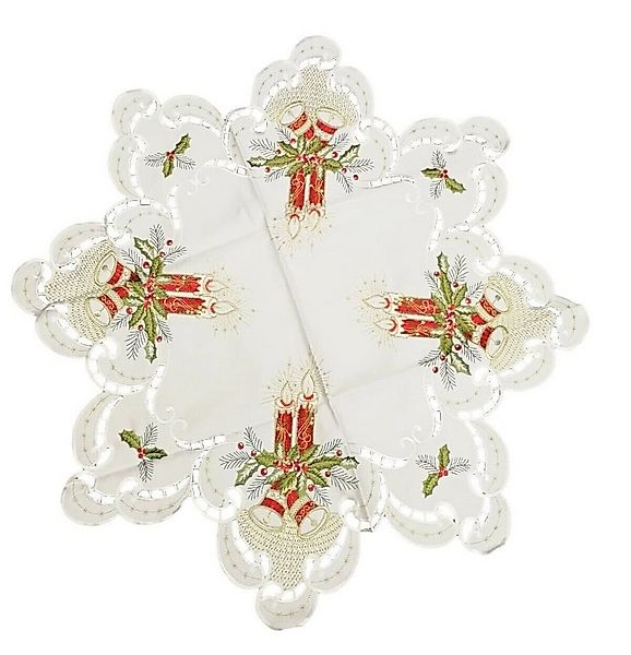 Westernlifestyle Tischdecke Weiße Mitteldecke Stern Tischdecke Weihnachten günstig online kaufen