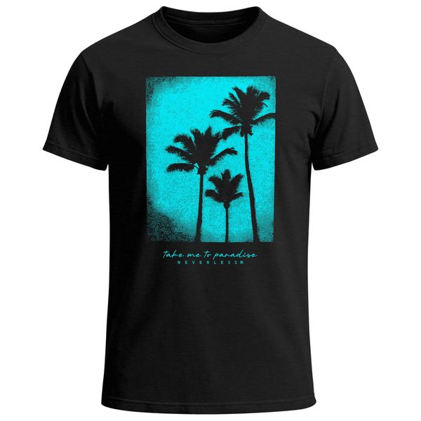 Neverless Print-Shirt Herren T-Shirt Palmen Fotoprint günstig online kaufen