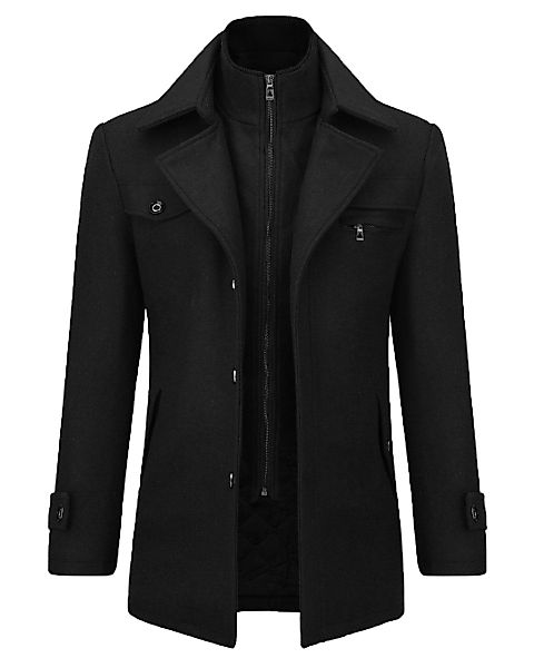 Allthemen Kurzmantel mit abnehmbarem Doppelkragen günstig online kaufen
