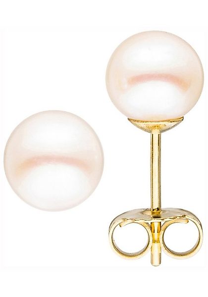JOBO Paar Ohrstecker, 333 Gold mit Süßwasser-Zuchtperlen 6 mm günstig online kaufen