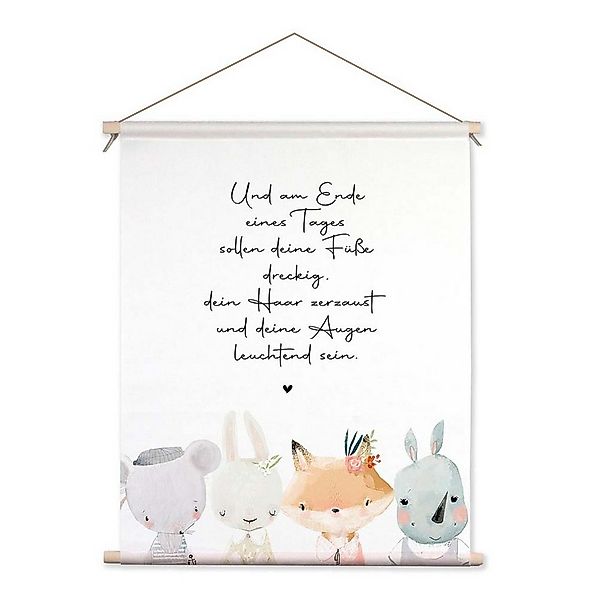 artissimo Poster Textil-Poster 40x50cm Bild mit Spruch Kinderzimmer Babyzim günstig online kaufen