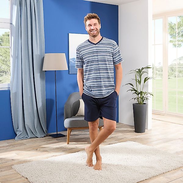 REDBEST Schlafhose Herren-Hose, kurz Single-Jersey Uni günstig online kaufen
