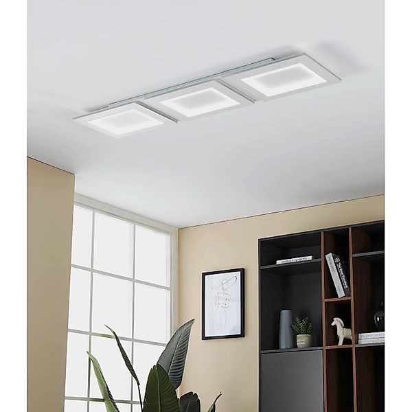 Eglo LED-Deckenleuchte Padrogiano-Z 120 cm x 30 cm Weiß günstig online kaufen