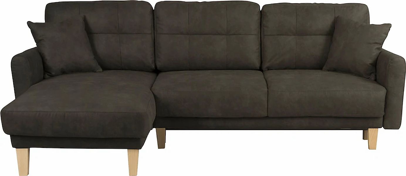 Home affaire Ecksofa "TRIPLO optionale Schlafsofa mit Bettkasten, Maße B/T/ günstig online kaufen