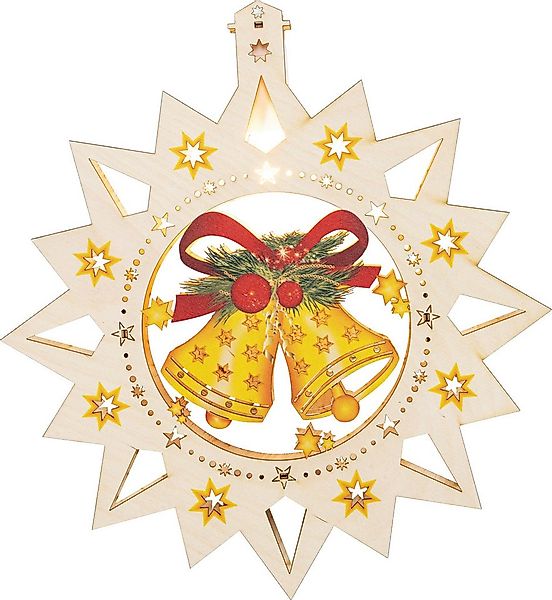 SAICO Original LED Fensterbild Glocke, inkl. LED-Leuchtmittel, warmweiß, LE günstig online kaufen