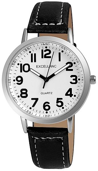 EXCELLANC Quarzuhr 2900232 Excellanc Herrenuhr Kunstleder lumineszierende Z günstig online kaufen