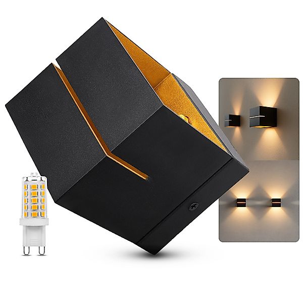 SSC-LUXon LED Wandleuchte Wandleuchte KOURA schwarz günstig online kaufen