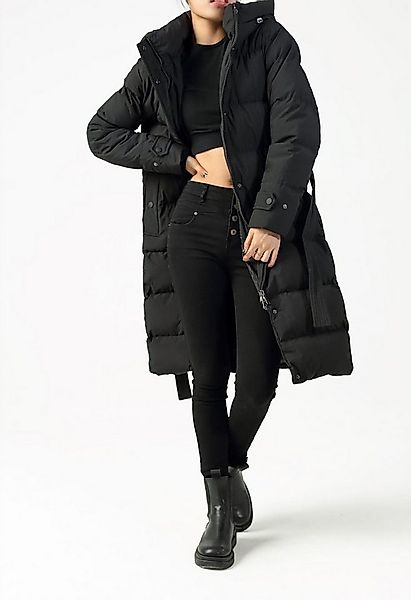 Copperose Langjacke Damen Steppmantel mit Gürtel, Lange Winterjacke mit Kap günstig online kaufen