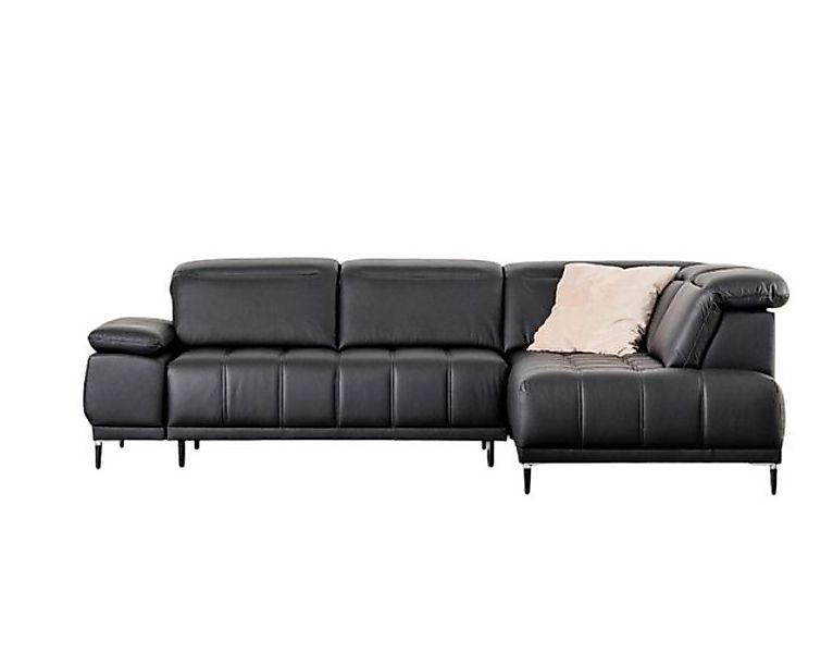 Xlmoebel Ecksofa Modernes Ecksofa mit Bettfunktion in Grau aus Leder und St günstig online kaufen