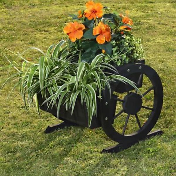 Mucola Blumenkasten Pflanzkübel Blumentrog mit Wagenräder Holzkasten in Sch günstig online kaufen