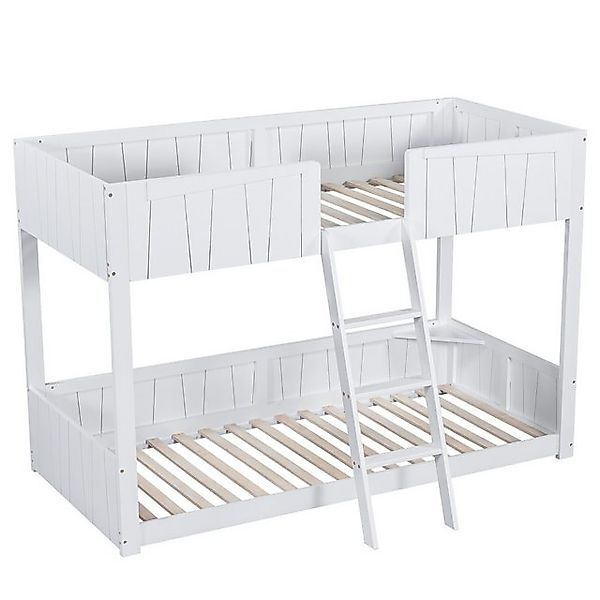 IDEASY Etagenbett 90x200cm, Hochbett mit dreistufiger Leiter, Jugendbett, W günstig online kaufen