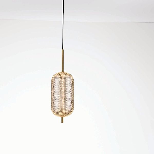 LED Pendelleuchte Klelia in Transparent und Gold 17W 1451lm günstig online kaufen