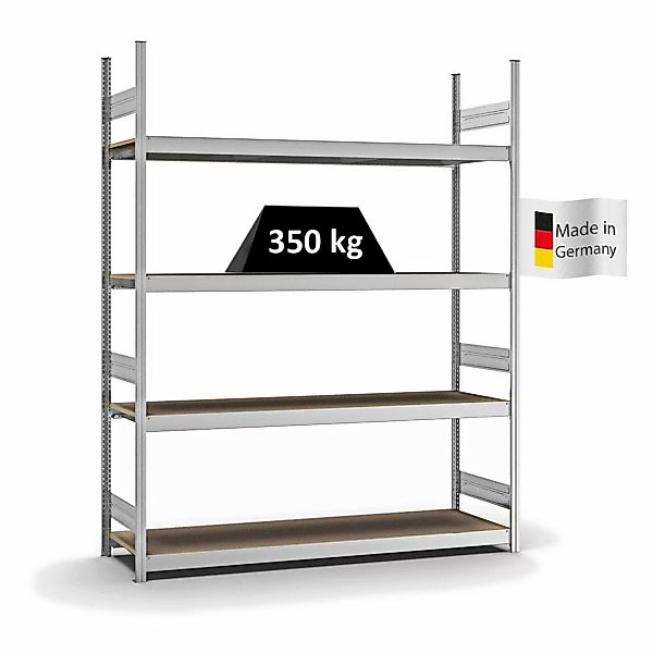 PROREGAL Weitspannregal Stecksystem T-Profil Grundregal HxBxT 250x200x50 cm günstig online kaufen