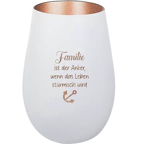 Der Porzellan-Laden Windlicht Personalisiertes Windlicht: 'Familie günstig online kaufen