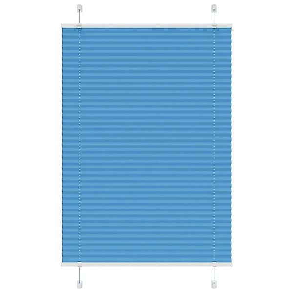 vidaXL Plissee Blau 100x100 cm Stoffbreite 99,4 cm Polyester 4015177 günstig online kaufen