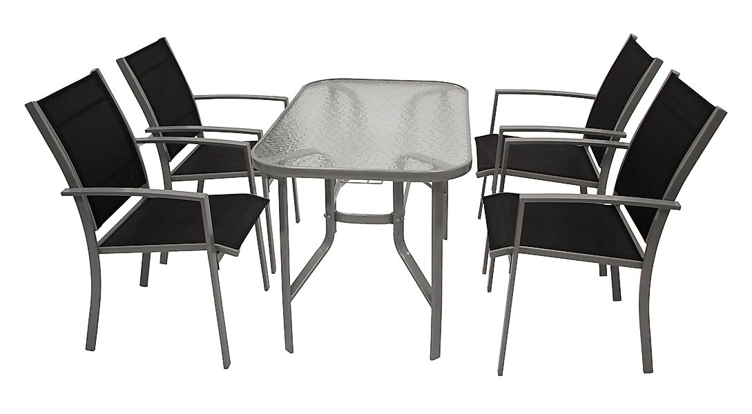DEGAMO Garten-Essgruppe PINO, (5-tlg), Gestell Metall günstig online kaufen
