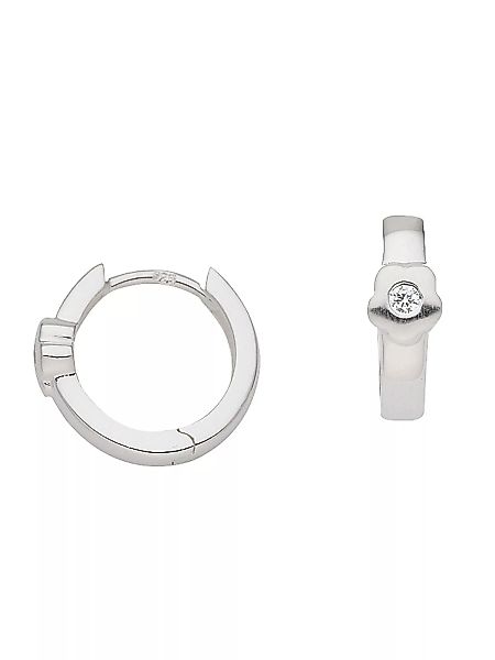 Adelia´s Paar Ohrhänger "925 Silber Ohrringe Creolen Blüte Ø 13,3 mm", mit günstig online kaufen