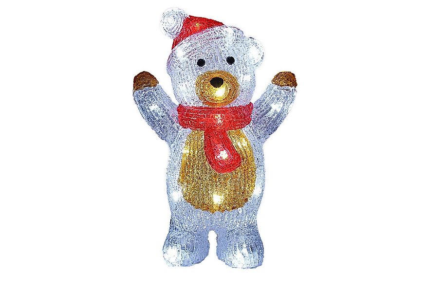 Deuba Dekofigur, Acryl Figur mit LED Teddy Außen Innen 30x19x11,5cm Groß günstig online kaufen