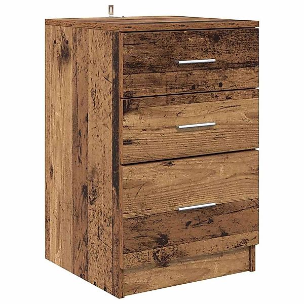 vidaXL Nachttisch mit Schubladen Altholz 40 x 40 x 63 cm Holzwerkstoff 8809 günstig online kaufen
