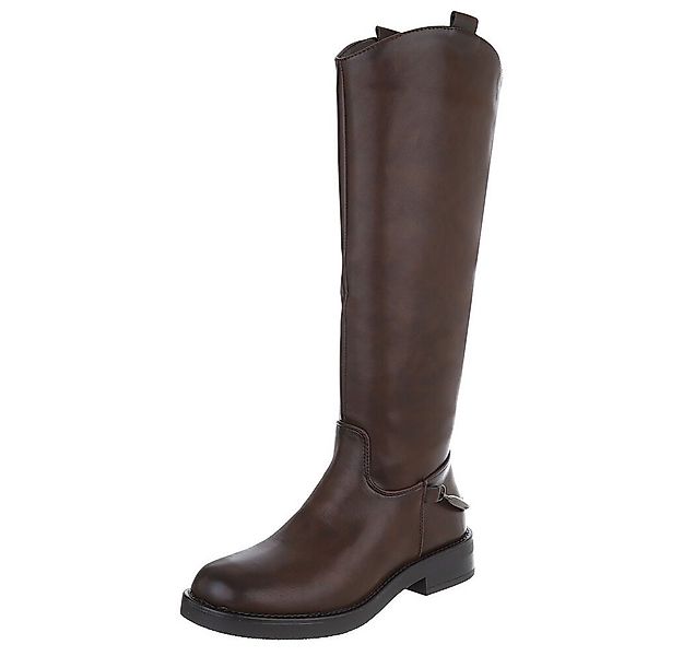 Ital-Design Elegante hohe Stiefel für Damen mit hohem Komfort Stiefel (9047 günstig online kaufen