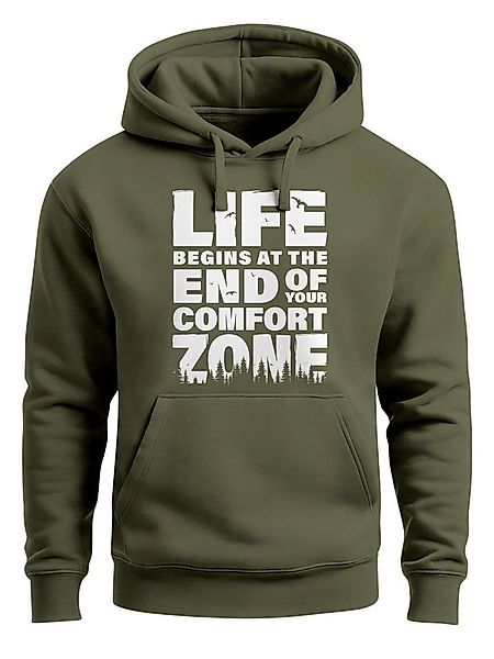 Neverless Hoodie Hoodie Herren Aufdruck Life Begins Motivations Print End o günstig online kaufen