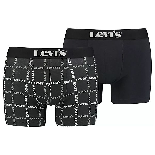 Levi´s ® Logo Plaid Slip-boxer 2 Paare S Black / White günstig online kaufen