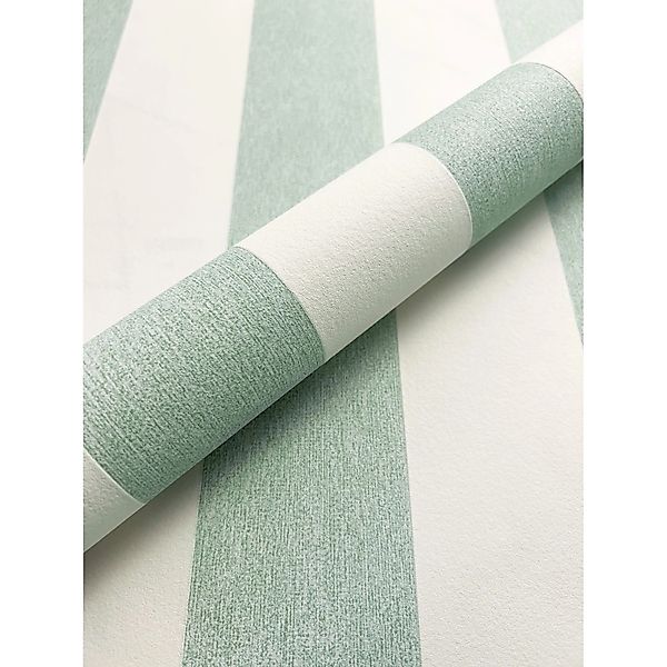 Newroom Vliestapete Nail Green Streifen Modern FSC® günstig online kaufen