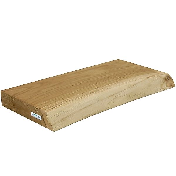 holz4home Schwebendes Wandregal aus Eiche 40cm mit Baumkante Natur günstig online kaufen