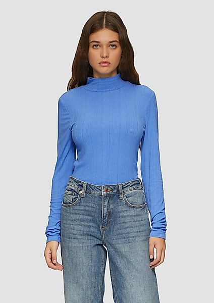 QS Langarmshirt T-Shirt Rippshirt im Slim günstig online kaufen