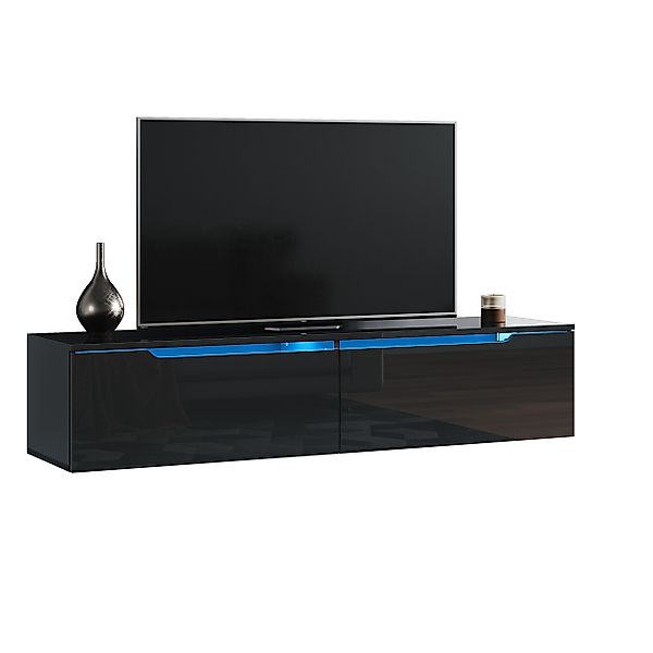 SONNI TV-Schrank Lowboard TV Schrank weiß/schwarz günstig online kaufen