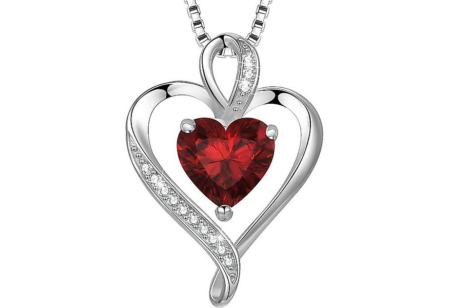 LuxusKollektion Kette und Anhänger Set Herzkette 925 Silber Rosegold Gold D günstig online kaufen