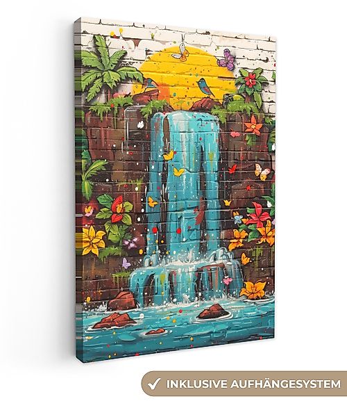 OneMillionCanvasses® Leinwandbild Graffiti - Wasserfall - günstig online kaufen