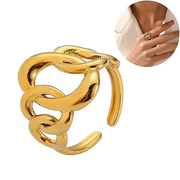 RWEUOQ Fingerring Verstellbare Damenringe, Offener hohler günstig online kaufen