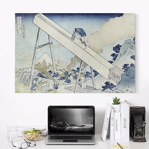 Leinwandbild Kunstdruck - Querformat Katsushika Hokusai - In den Totomi Ber günstig online kaufen