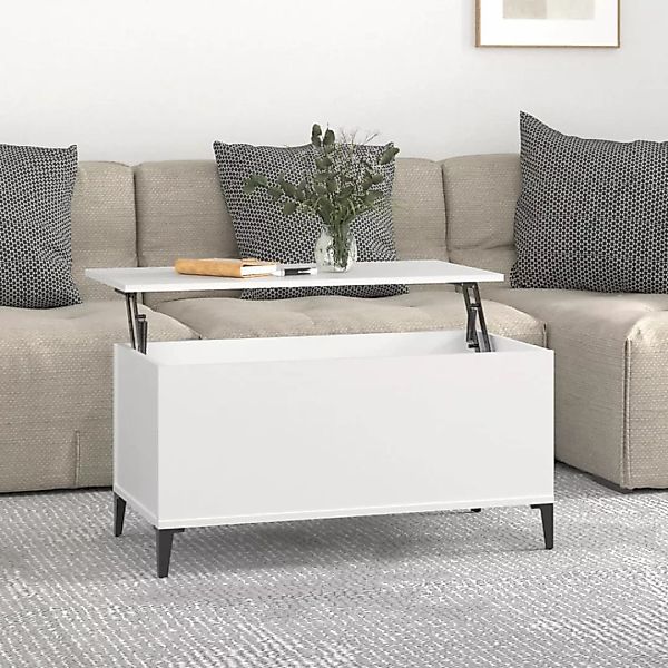 Vidaxl Couchtisch Weiß 90x44,5x45 Cm Holzwerkstoff günstig online kaufen