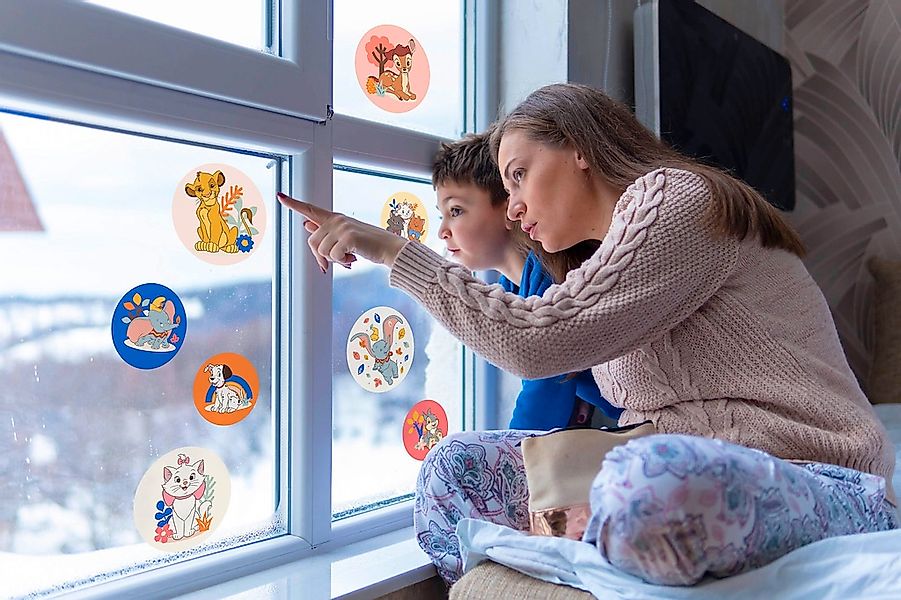 Komar Fensterbild "Better Together Bubbles - Größe 30 x 30 cm, 2 Bogen" Fen günstig online kaufen